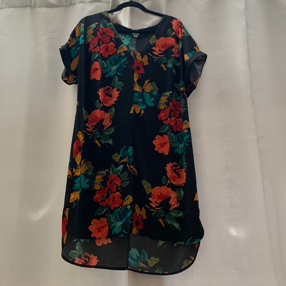 Black dress with flowers